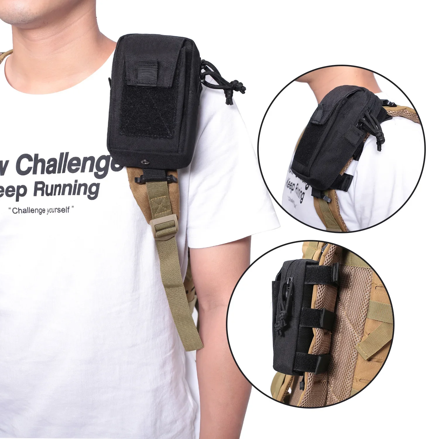 Backpack Insert Organizer - Soporte para teléfono con correa Molle