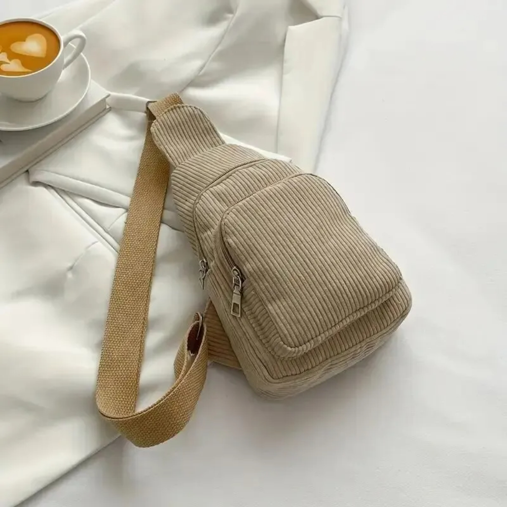 Mini Backpack Purse - Bolso cruzado de pana Vintage, bandolera