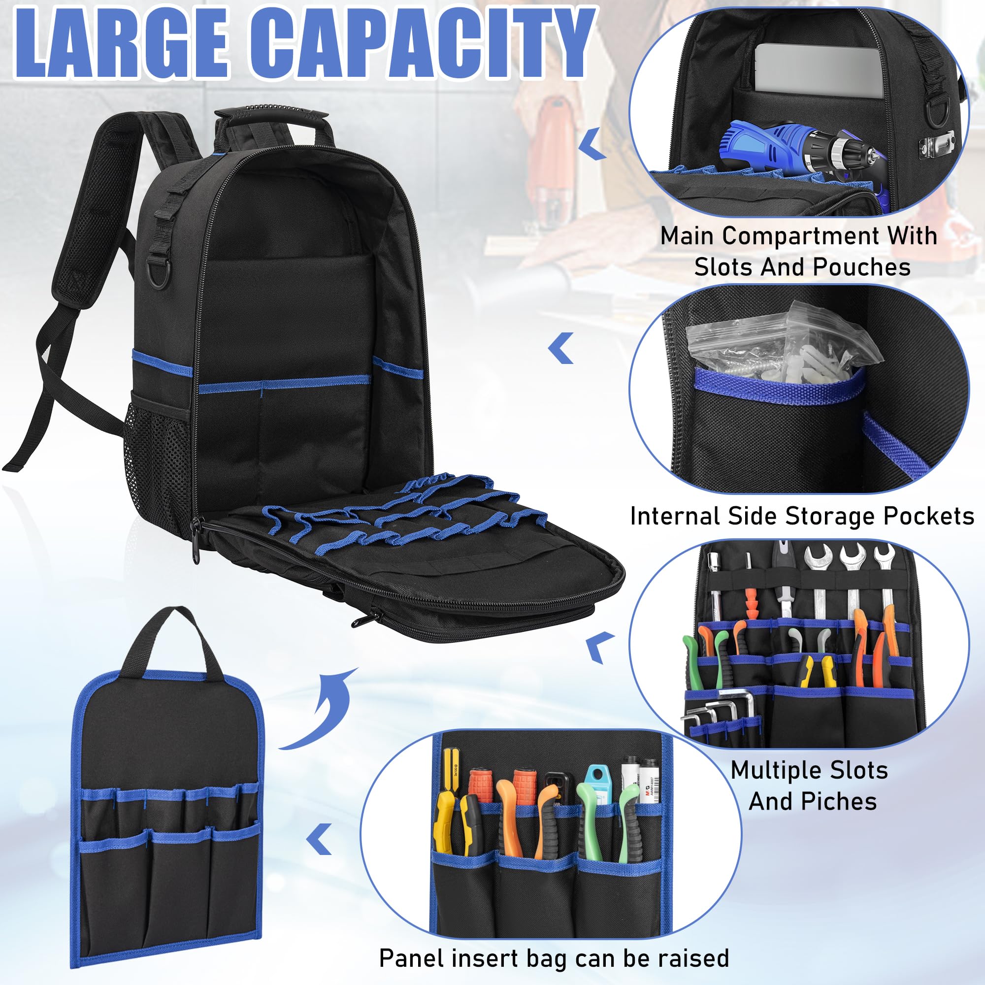 Mochila para herramientas de a - Backpack Insert Organizer reseña y precio